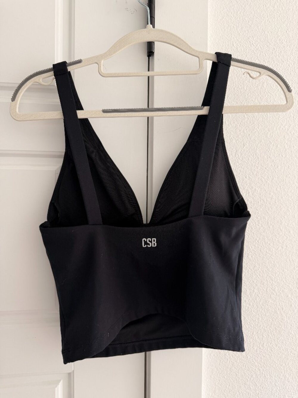 CSB Black Tank Top with Supportive V-Neck
